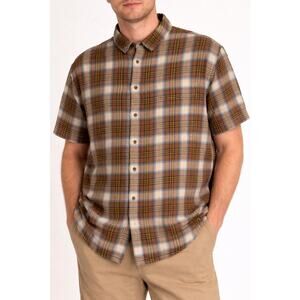 VTG Pendleton Short Sleeve Button Up Shirt Plaid Mens XXL Linen Rayon Gorpcore